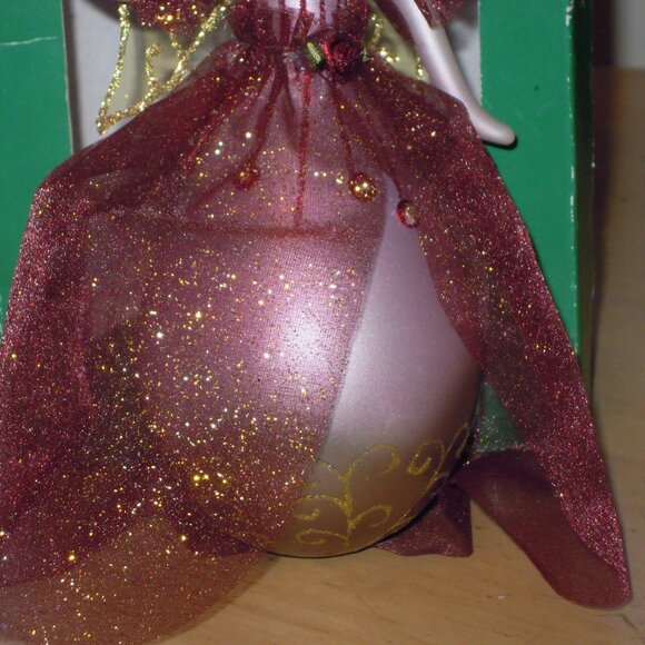Vintage Hand Blown De Carlini Italy Woman Angel Christmas Tree Glass Ornament - Picture 9 of 11